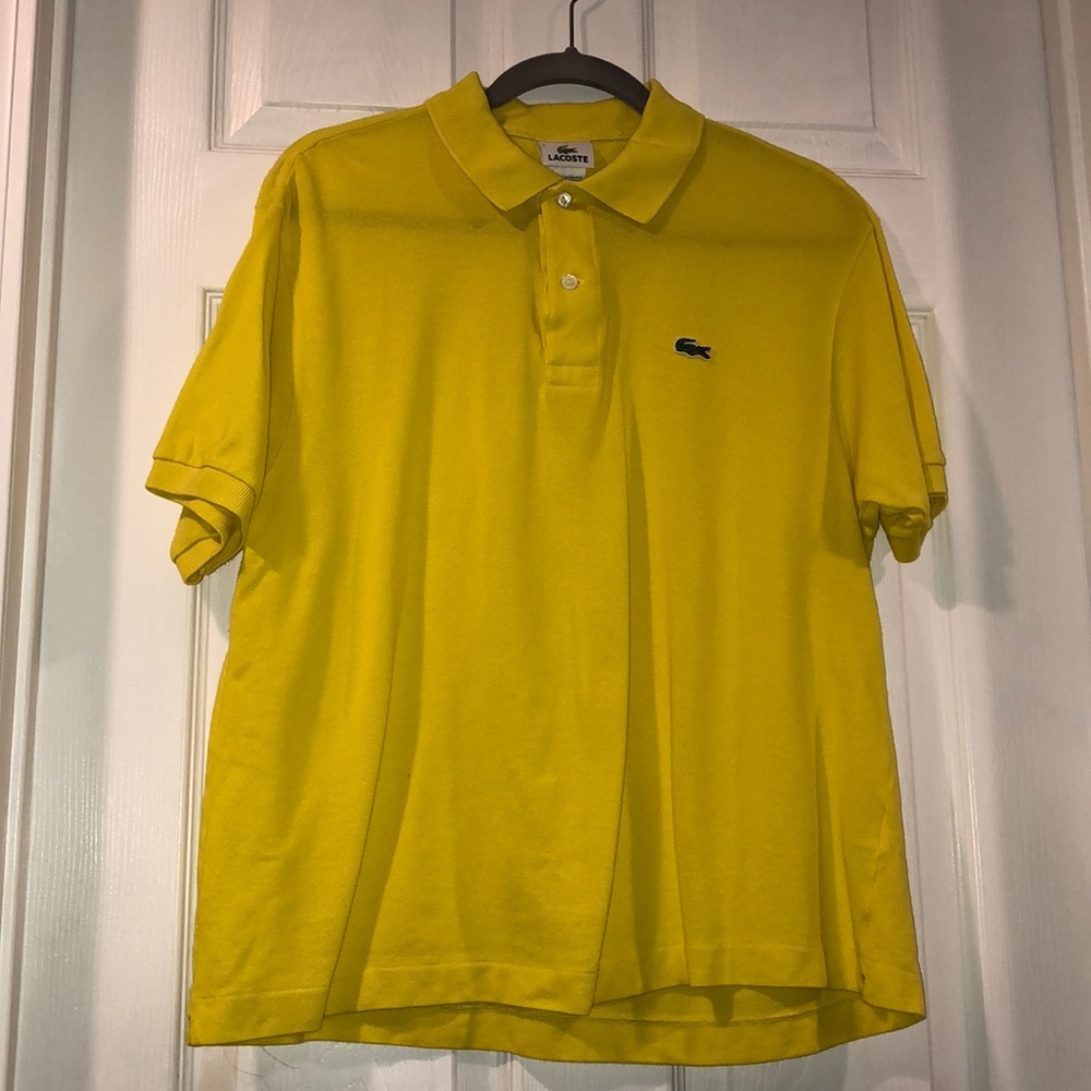 Lacoste lemon yellow men’s polo! Size 5